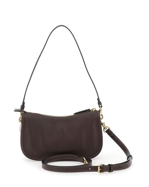 COACH Metallic Shoulder Bag Waverly Leather