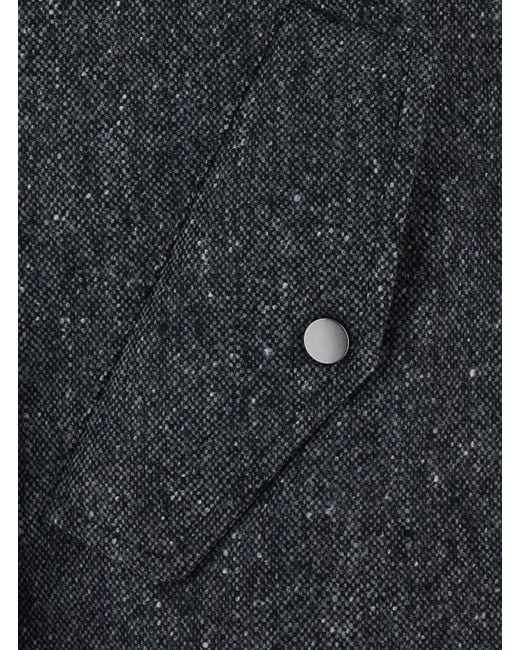 Brunello Cucinelli Black Puffer Jacket Donegal