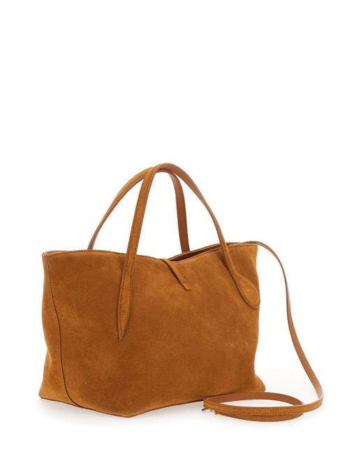 Liffner Brown 'Petite Penne' Tote Bag With Side Pocket
