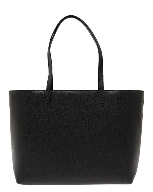 Tory Burch Black 'Mcgraw' Tote Bag Wit Double T Detail
