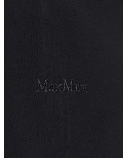 Max Mara Black Solid Crew Neck T-Shirt
