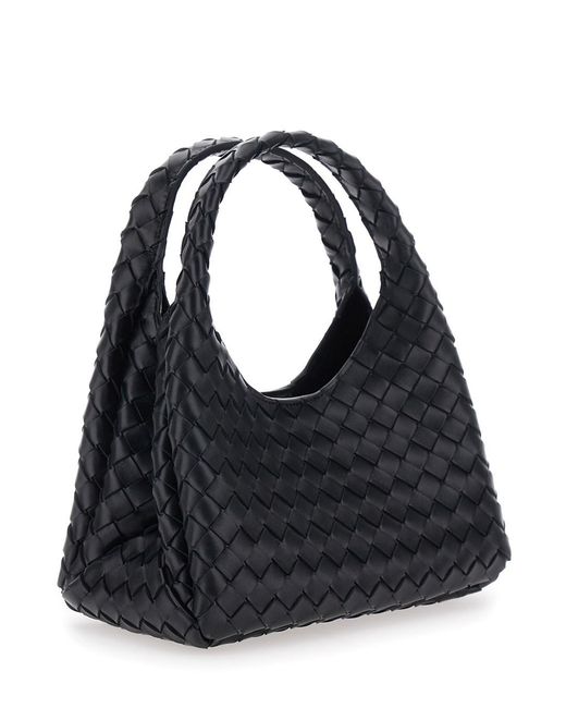 Bottega Veneta Black 'Campana' Small Shoulder Bag With Drawstring Clos