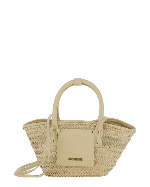 Jacquemus Metallic 'Le Panier Soli' And Tote Bag With Patch Pocket And Logo
