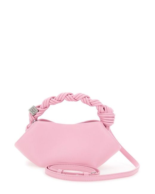 Ganni Pink Tote Bag Bou Mini Butter