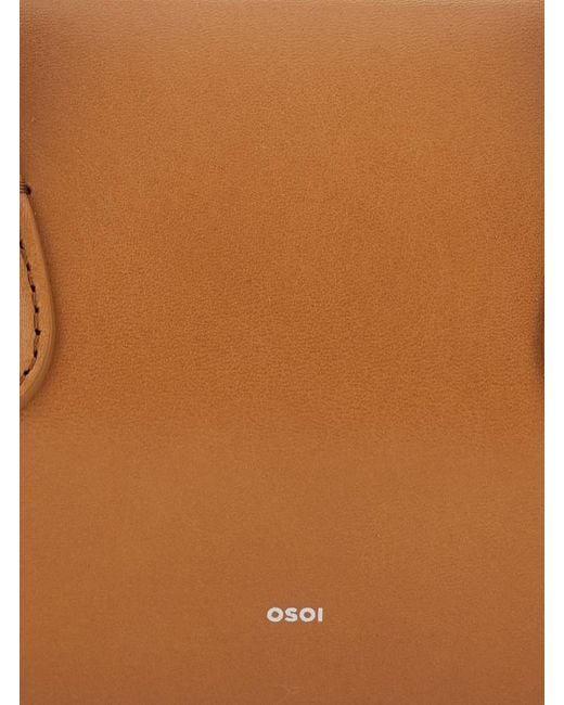 OSOI White 'Boat Wide Mini' Shoulder Bag With Round Handles