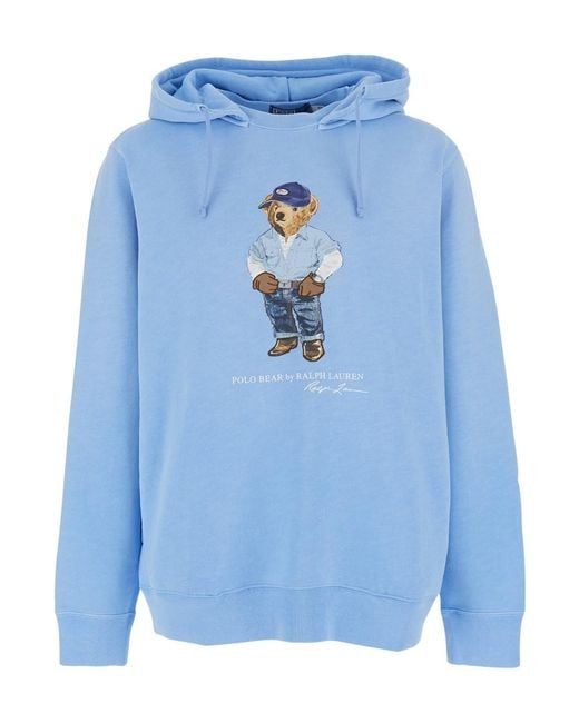 Polo Ralph Lauren Blue Hoodie Cotton for men