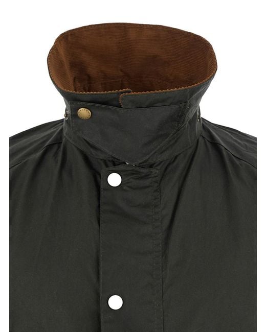 Barbour Black Jacket Waxed Cotton for men