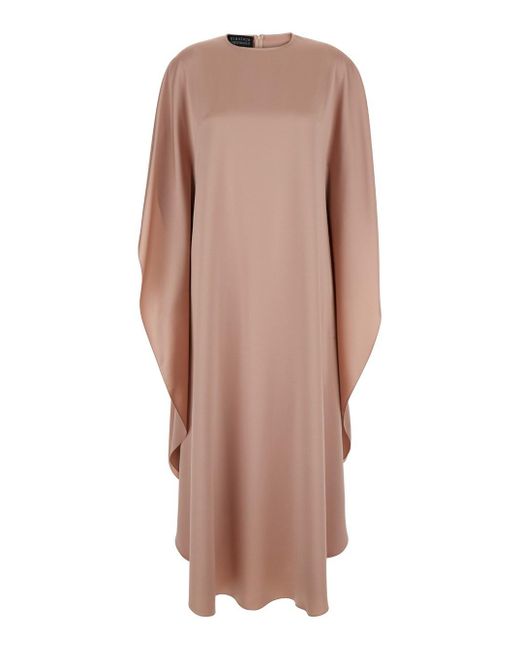 Gianluca Capannolo Brown Long Dress With Boat Neck