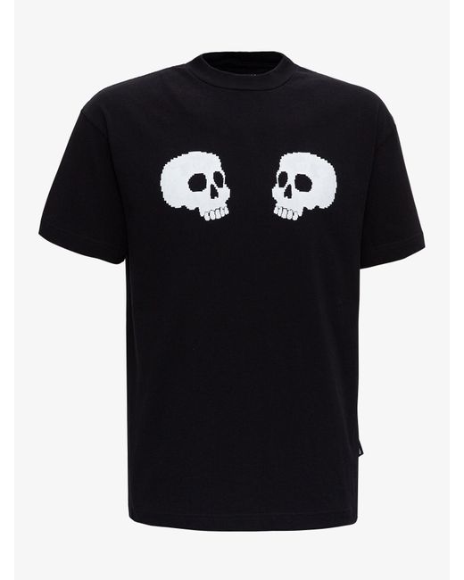 Palm Angels Cotton Black Skull Short Sleeve T-shirt for Men | Lyst