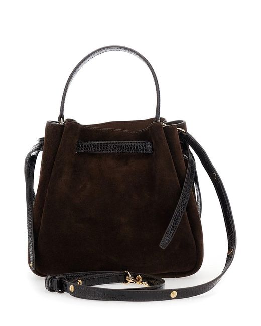 Tory Burch Black 'Romy' Handbag With Adjustable And Removable Shoulder