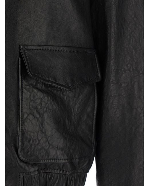 Saint Laurent Black Jacket With Classic Collar And Two Flap Pockets On for men