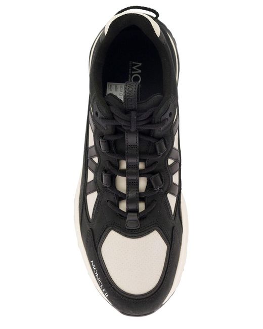 Moncler Black 'Lite Runner' Low Top Sneakers With Logo Detail for men