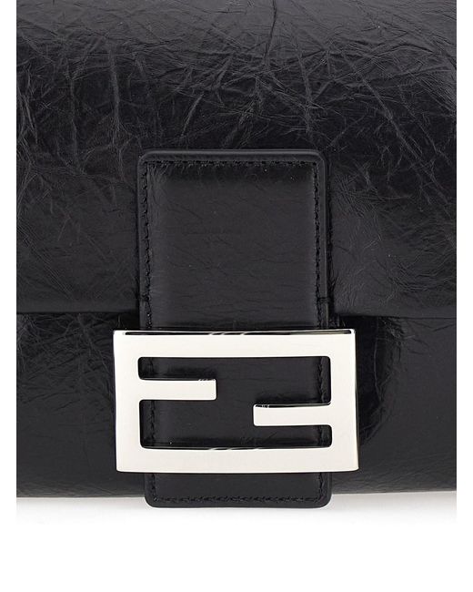 Fendi Black Baguette Soft Medium Jamie