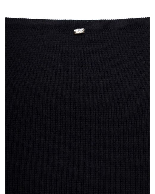 Sportmax Black Sleeveless Cropped Fulmine Top In Cotton