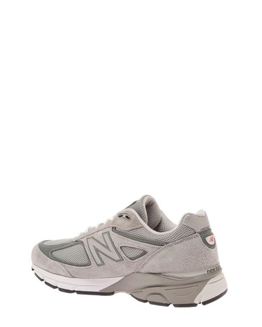 New Balance White '990' Low Top Sneakers With Logo Detail for men