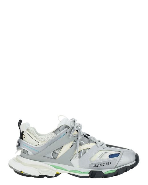 Balenciaga White 'Track' Low Top Sneakers With Logo Detail for men