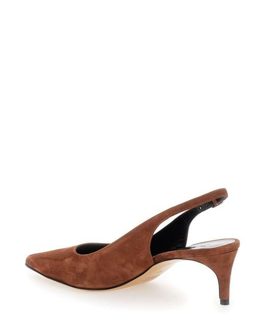 Le Plain Brown 'Luisa' Slingback Pumps With Low Heel