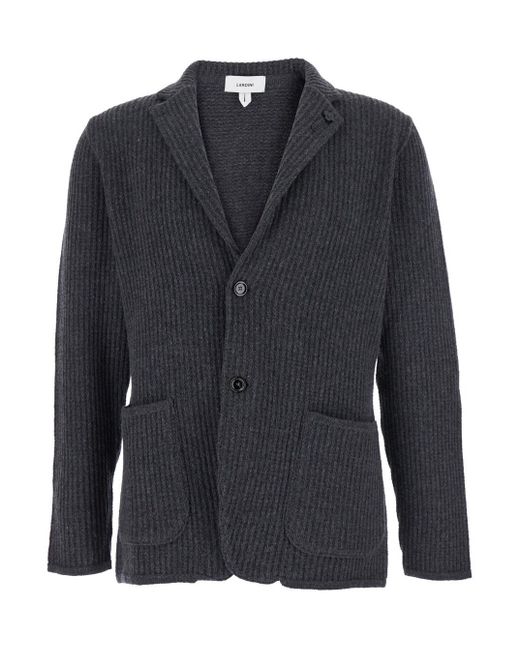 Giacca Con Revers Classici E Chiusura Con Bottoni di Lardini in Blue da Uomo