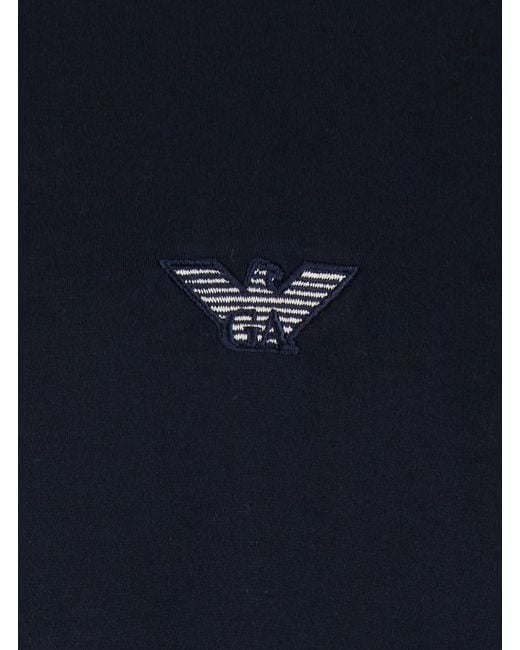 Emporio Armani Blue T-Shirt Long Sleeve Cotton for men