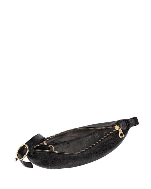 Longchamp Black 'Le Foulonné' Crossbody Bag With Adjustable Strap And
