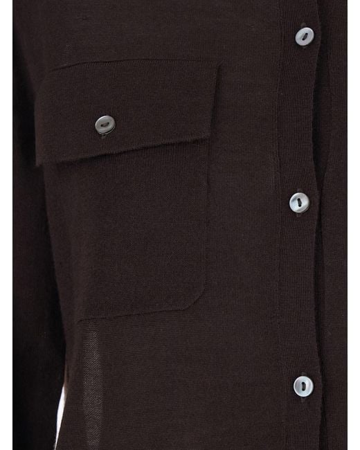 P.A.R.O.S.H. Black Polo-Collar Sweater, Wool-Blend