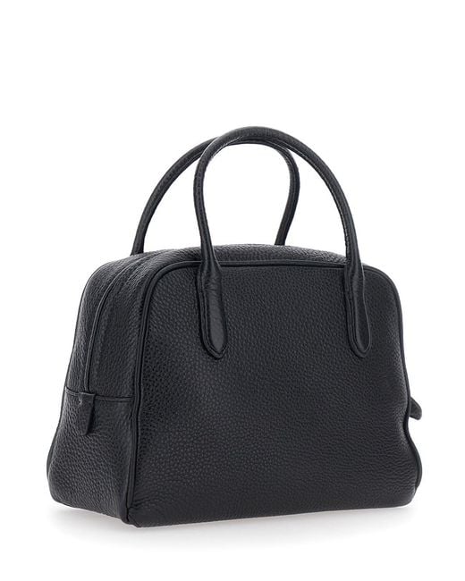 NOTHING WRITTEN Black Handbag 'Kate Bowling Mini Bag' With Handles And Zip C