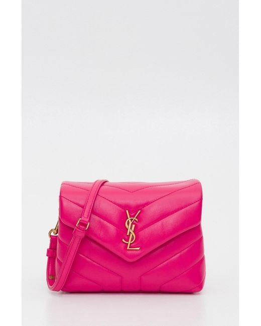 Borsa a Spalla Loulou Toy di Saint Laurent in Pink