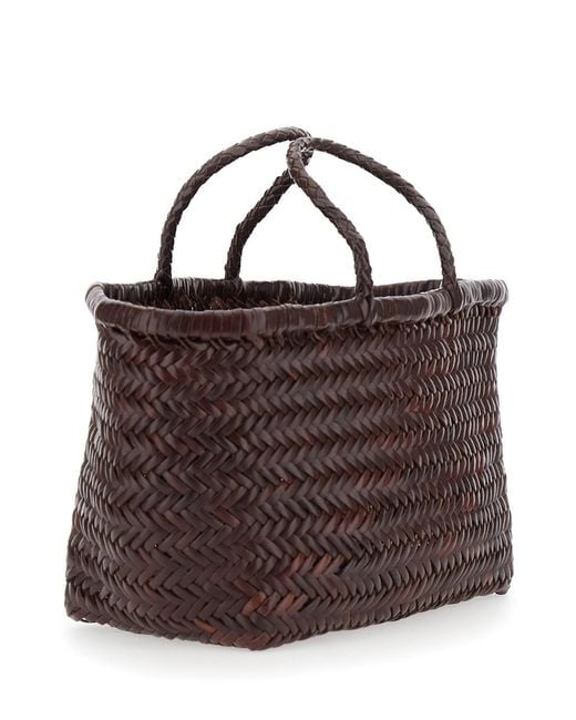 Dragon Diffusion Brown Bamboo Triple Jump Small Bag With Three Bamboo Jump D