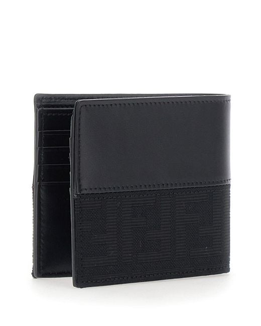 Fendi Black Ff Canvas + Pelle for men