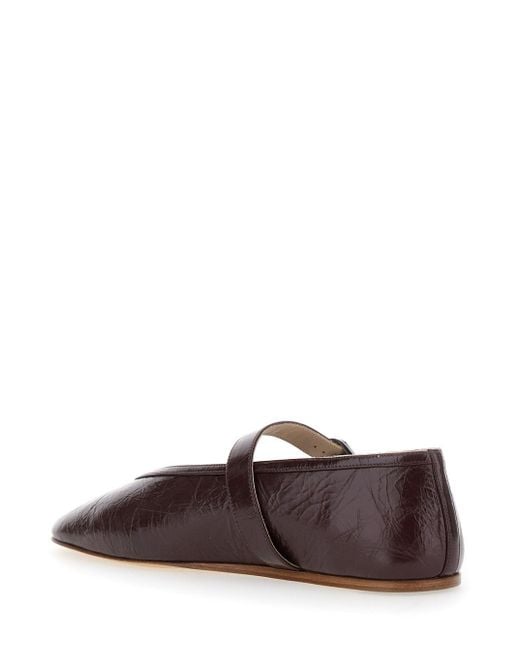 Le Monde Beryl Brown 'Stella' Ballet Shoes With Buckle Strap Closure