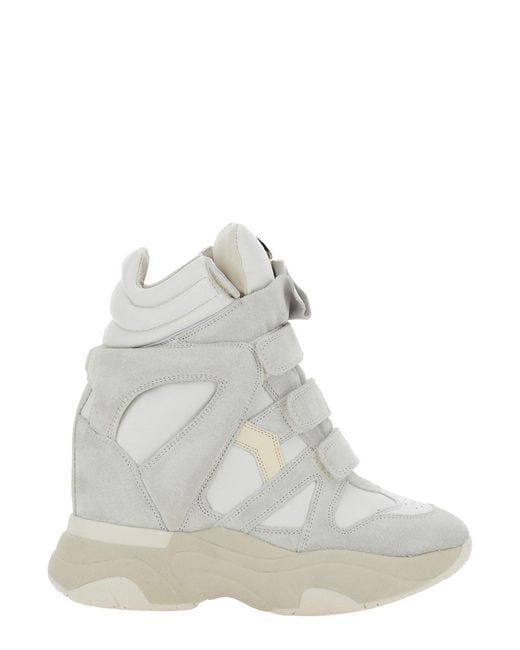 Isabel Marant White Balskee-Gz Sneakers With Rubber Sole And Tech Fabr