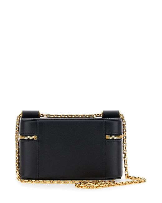Borsa A Tracolla 'Sicily Cube' Con Placca Logo Sul Fro di Dolce & Gabbana in Black