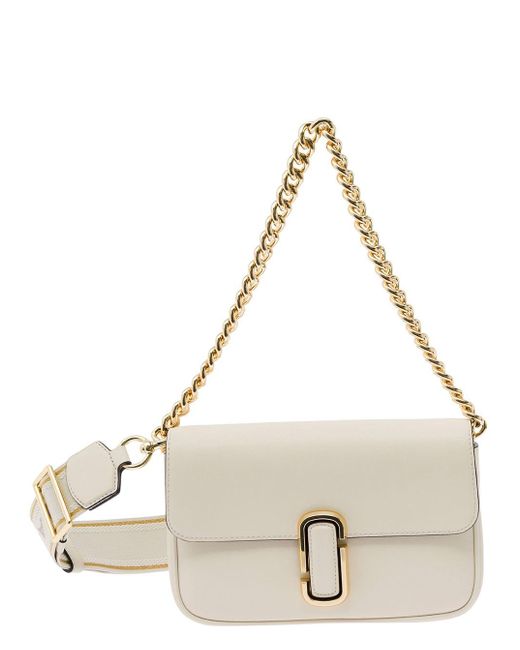 Marc Jacobs Natural 'The J' Crossbody Bag With Logo Detail