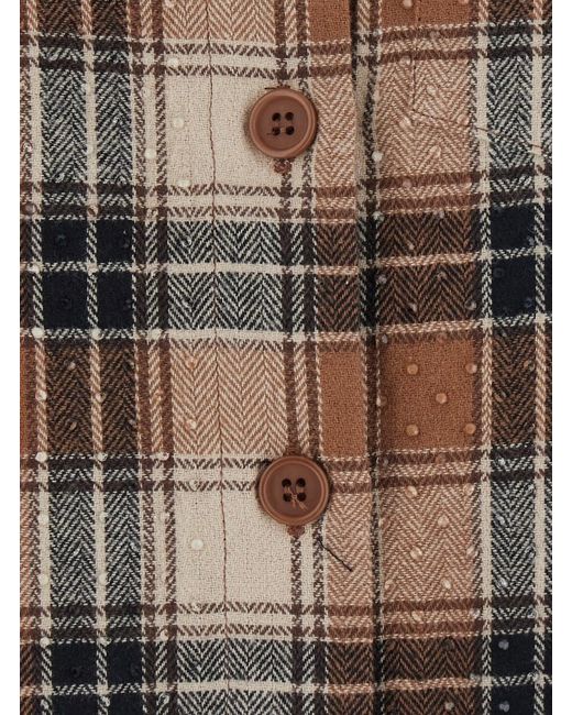 P.A.R.O.S.H. Brown Cowboy Shirt With Collar And Long Sleeves