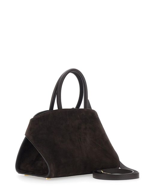Ferragamo Black Handbag 'Hug Piccola' With Logo And Gancini Buckles