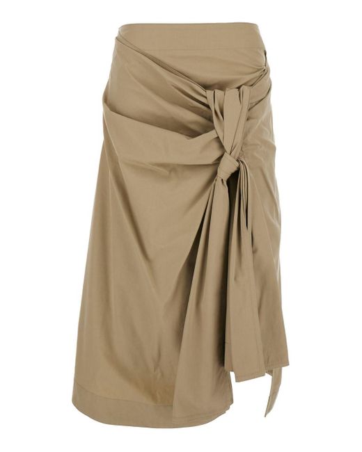 Bottega Veneta Natural Skirt With Front Knot