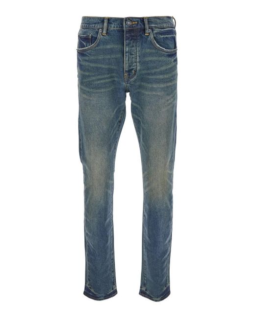 Purple Brand Blue Brand Skinny Faded Jeans for men