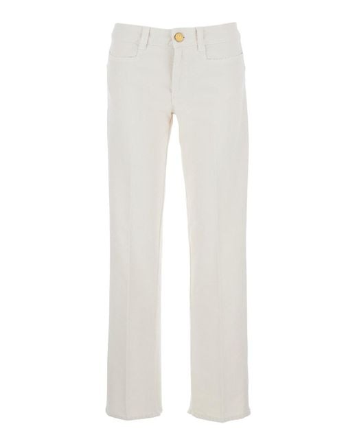 Jeans 'Cris' Con Design A Cinque Tasche di Seafarer in White
