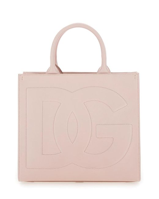 Dolce & Gabbana Pink 'Dg Daily' Handbag With Dg Embroidery