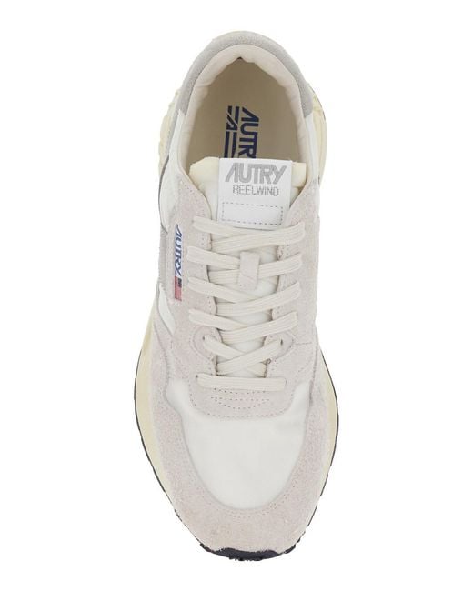 Autry White 'Reel Wind' Low Top Sneakers With Logo Detail
