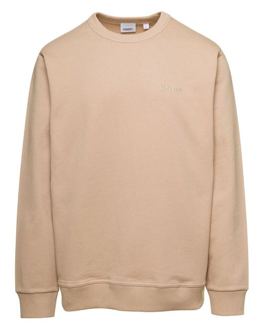 Burberry Crewneck Sweatshirt With Logo Embroidery And Equestrian Knight ...