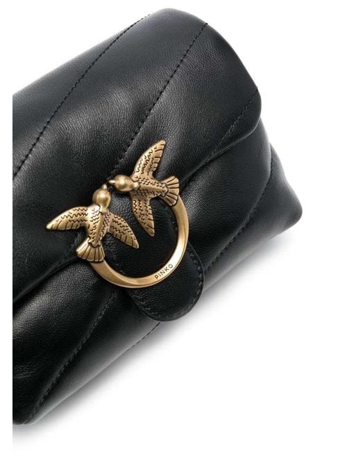 Pinko Black 'Baby Love Puff' Shoulder Bag With Diagonal Maxi Quilting