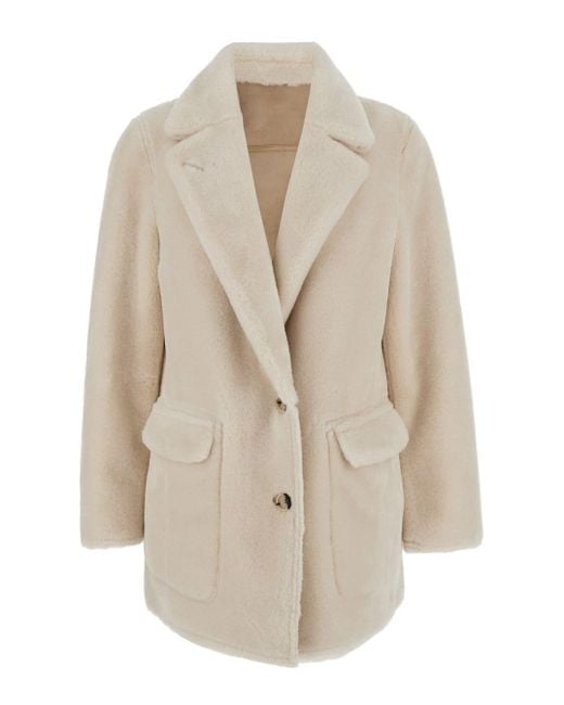 Urbancode Natural Single-Breasted Jacket With Classic Lapels