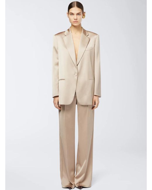 ANDAMANE Natural 'Guia' Single-Breasted Jacket With Notched Revers A
