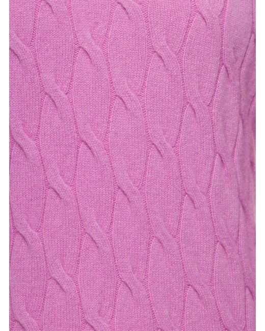 GAUDENZI Pink Sweater With Cable Knit for men