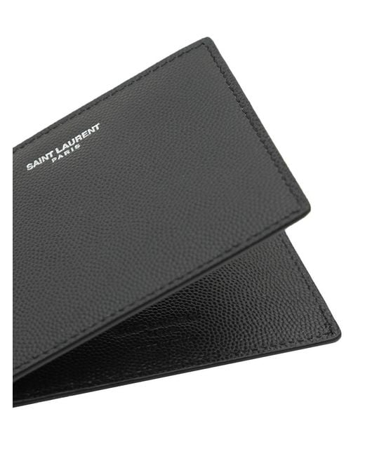 Saint Laurent Black Bill Clip Wallet for men