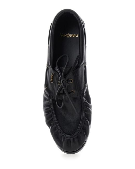 Saint Laurent White Le Loafer Bateau for men