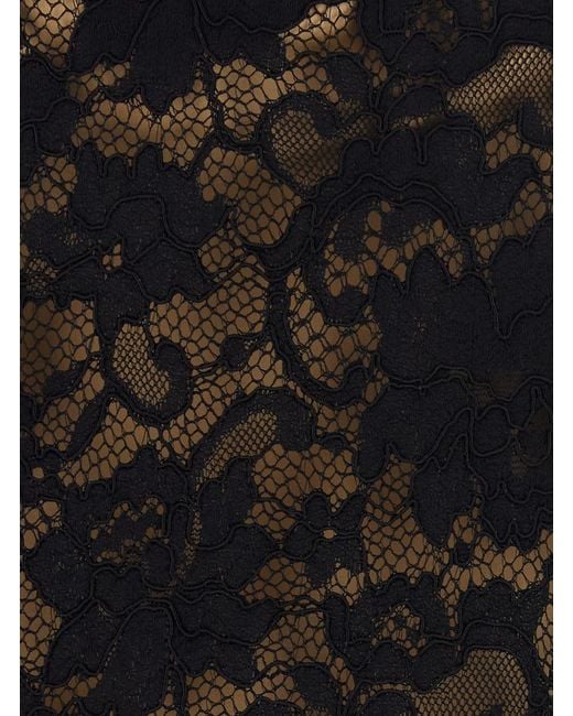 Le Plain Black Lace A Line Skirt Characterized By An Elegant And Linear Desig