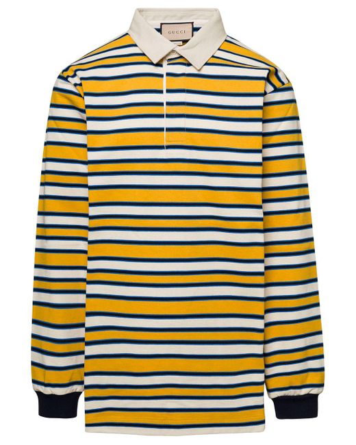 Gucci Yellow Polo College for men