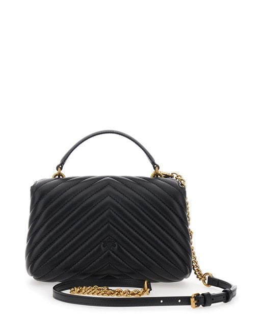 Pinko Blue Shoulder Bag Leather